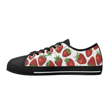 Strawberry Women's Low Top Canvas Shoes