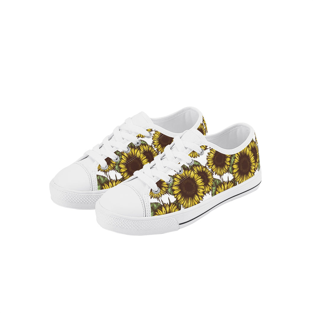 Sunflower Kid's Low Top Canvas Shoes