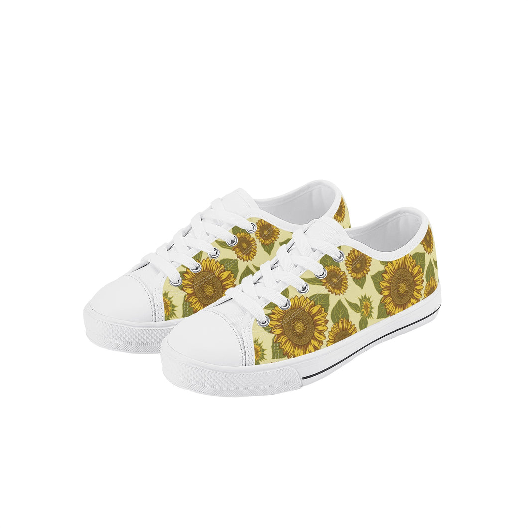 Sunflower Kid's Low Top Canvas Shoes