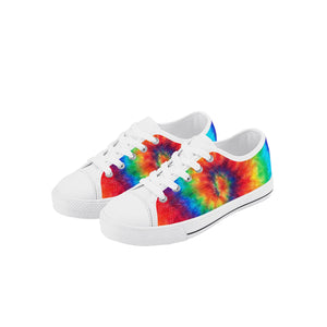 Tie Dye Kid's Low Top Canvas Shoes