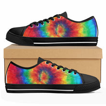 Tie Dye Women's Low Top Canvas Shoes