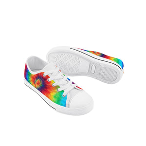 Tie Dye Kid's Low Top Canvas Shoes