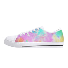 Tie Dye Women's Low Top Canvas Shoes