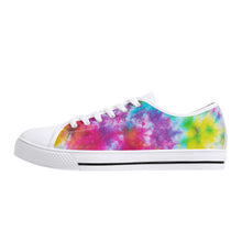 Tie Dye Women's Low Top Canvas Shoes