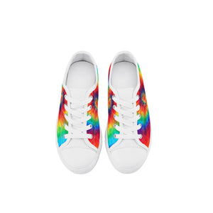 Tie Dye Kid's Low Top Canvas Shoes