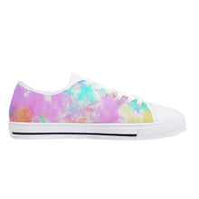 Tie Dye Women's Low Top Canvas Shoes