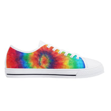 Tie Dye Women's Low Top Canvas Shoes