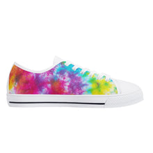 Tie Dye Women's Low Top Canvas Shoes