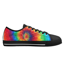 Tie Dye Women's Low Top Canvas Shoes