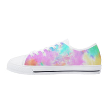 Tie Dye Women's Low Top Canvas Shoes