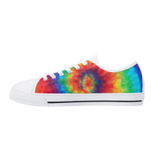 Tie Dye Women's Low Top Canvas Shoes