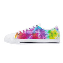 Tie Dye Women's Low Top Canvas Shoes