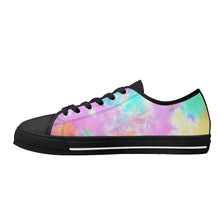 Tie Dye Women's Low Top Canvas Shoes