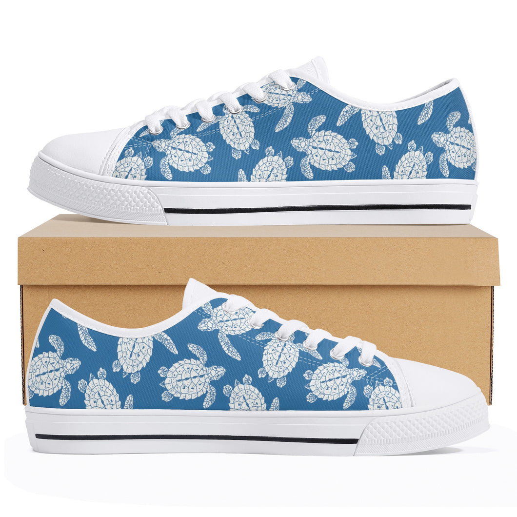 Turtle Women's Low Top Canvas Shoes