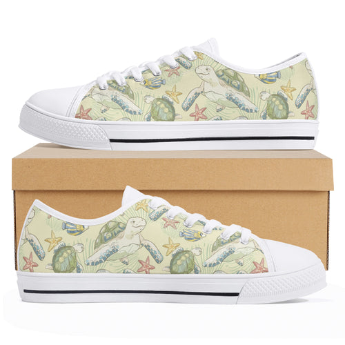 Turtle Women's Low Top Canvas Shoes