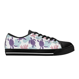 Turtle Women's Low Top Canvas Shoes