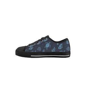 Turtle Kid's Low Top Canvas Shoes