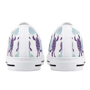 Turtle Women's Low Top Canvas Shoes