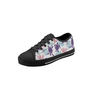 Turtle Kid's Low Top Canvas Shoes