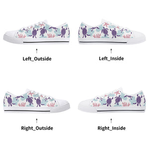 Turtle Women's Low Top Canvas Shoes