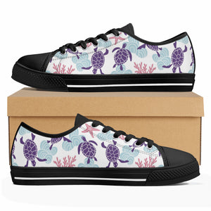 Turtle Women's Low Top Canvas Shoes