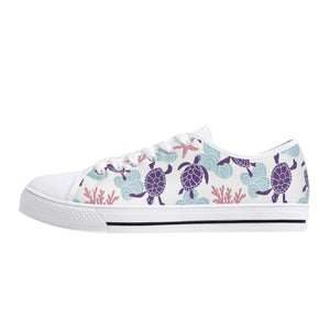 Turtle Women's Low Top Canvas Shoes