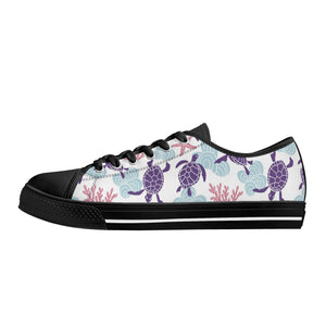 Turtle Women's Low Top Canvas Shoes