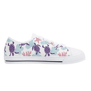 Turtle Women's Low Top Canvas Shoes