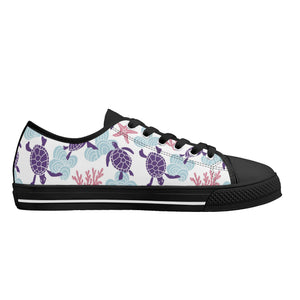 Turtle Women's Low Top Canvas Shoes