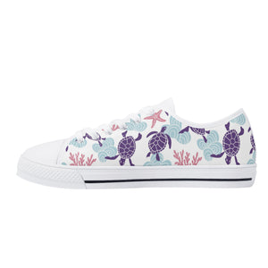 Turtle Women's Low Top Canvas Shoes