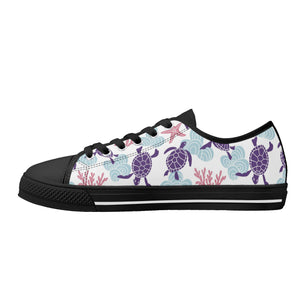 Turtle Women's Low Top Canvas Shoes