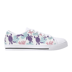 Turtle Women's Low Top Canvas Shoes