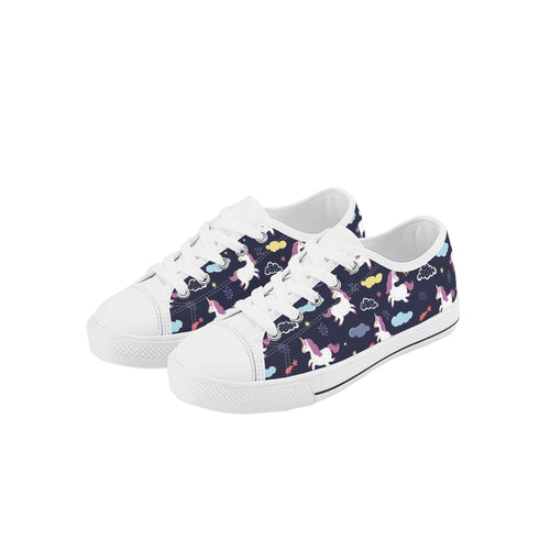 Unicorn Kid's Low Top Canvas Shoes