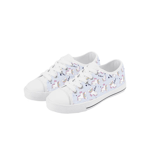 Unicorn Kid's Low Top Canvas Shoes