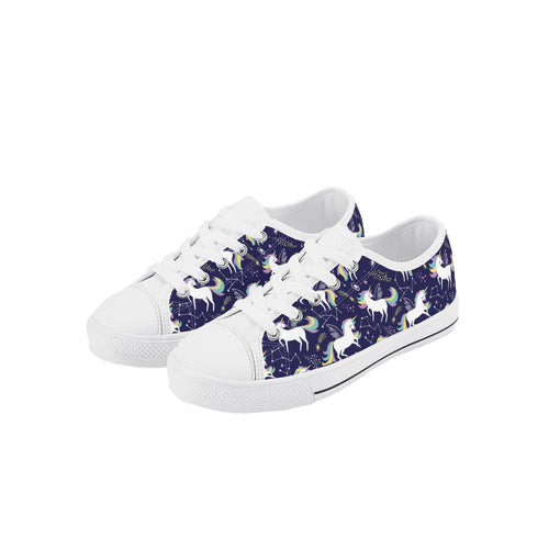 Unicorn Kid's Low Top Canvas Shoes