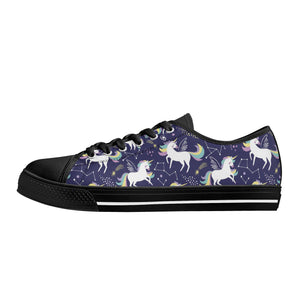 Unicorn Women's Low Top Canvas Shoes