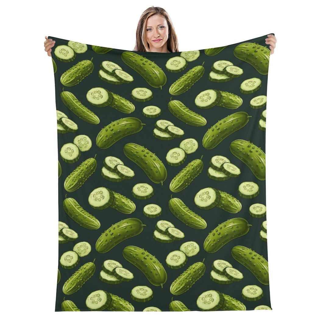 Pickle Long Vertical Flannel Breathable Blanket