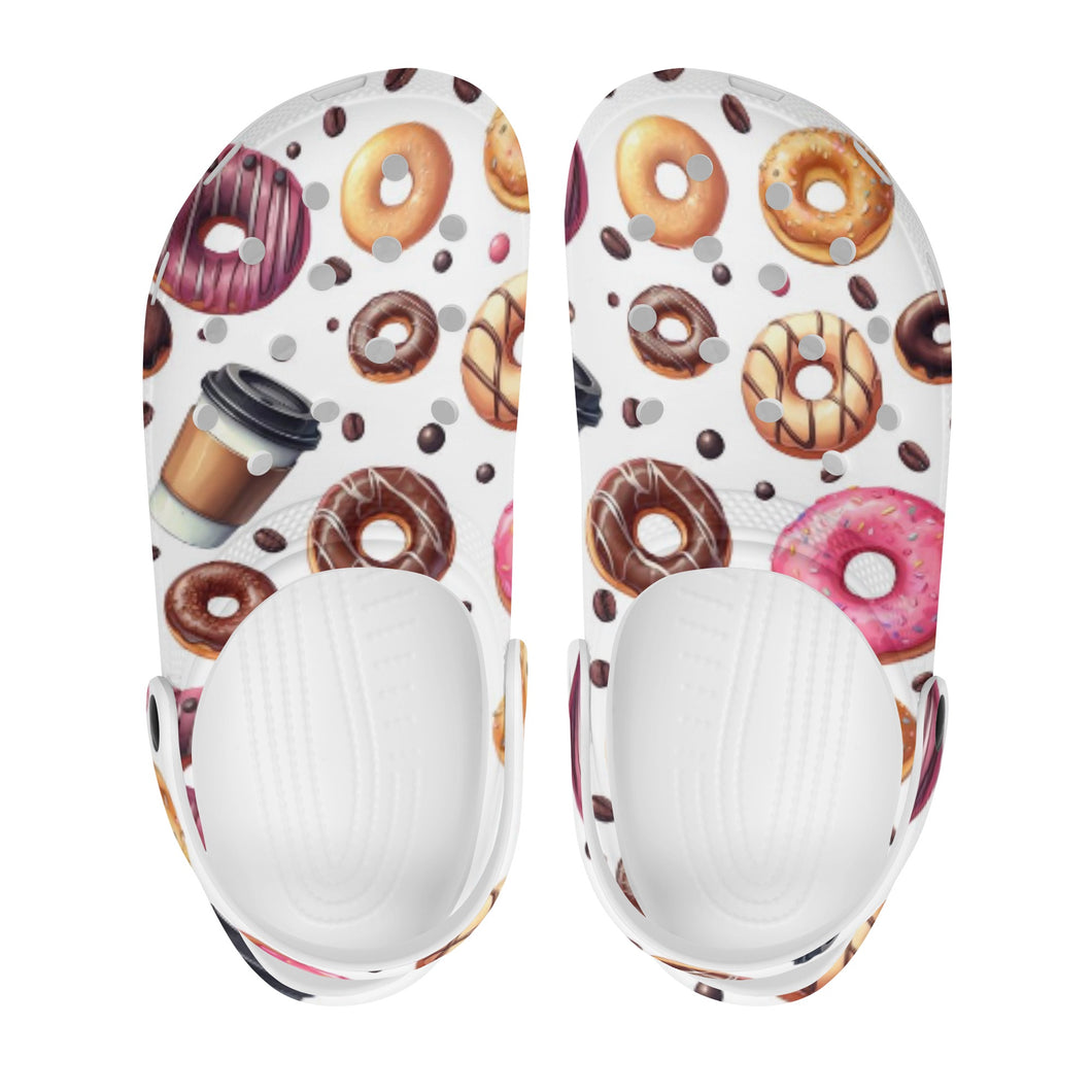 Donut Womens All Over Printing Classic Clogs