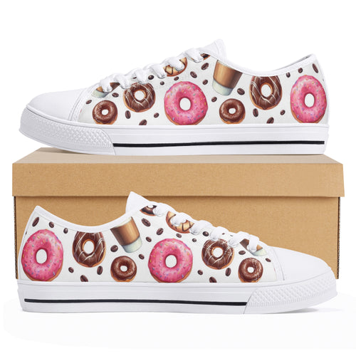 Donut Womens Low Top Canvas Shoes