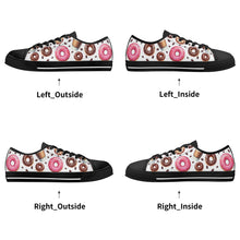Donut Womens Low Top Canvas Shoes