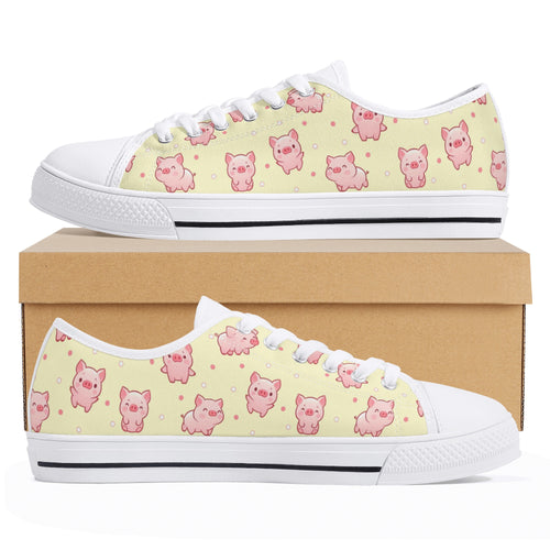 Pig Womens Low Top Canvas Shoes