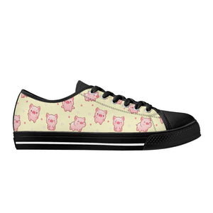 Pig Womens Low Top Canvas Shoes