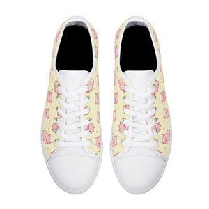 Pig Womens Low Top Canvas Shoes