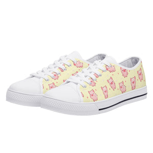 Pig Womens Low Top Canvas Shoes