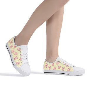 Pig Womens Low Top Canvas Shoes