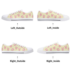 Pig Womens Low Top Canvas Shoes