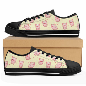 Pig Womens Low Top Canvas Shoes