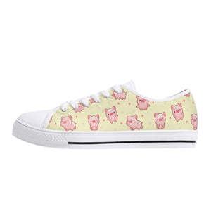 Pig Womens Low Top Canvas Shoes