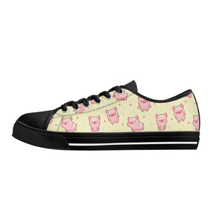 Pig Womens Low Top Canvas Shoes