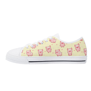 Pig Womens Low Top Canvas Shoes